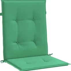 Coussins de chaise de jardin a dossier bas lot de 4 vert
