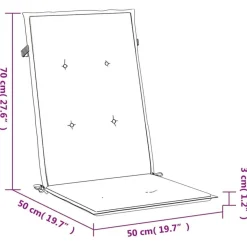 Coussins de chaise de jardin a dossier haut lot de 4 vert vif