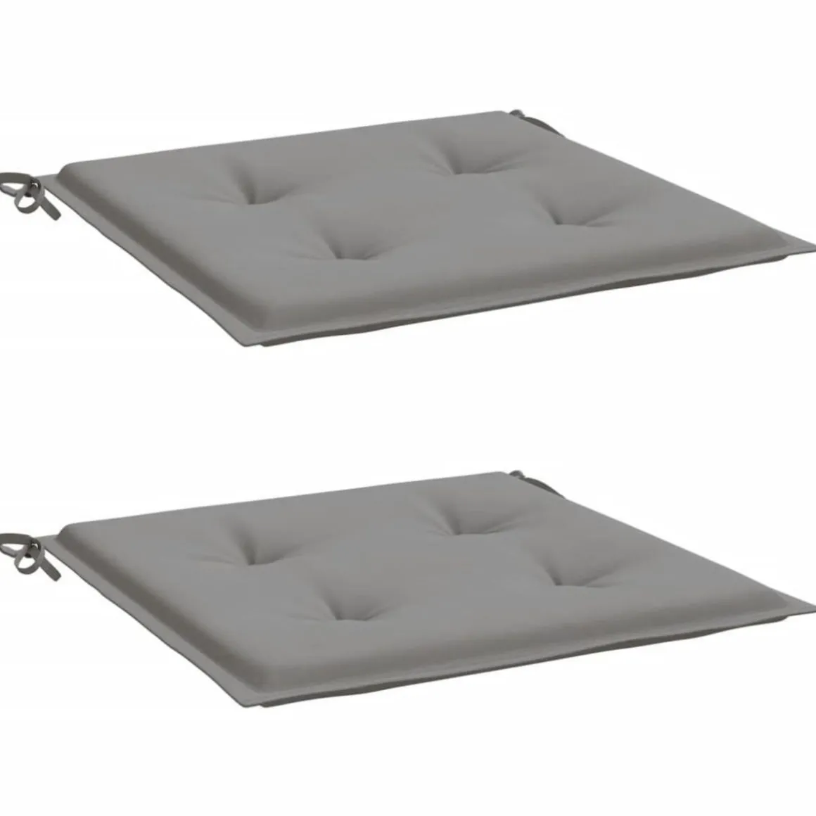 Coussins de chaise jardin lot de 2 gris 40x40x3 cm tissu oxford