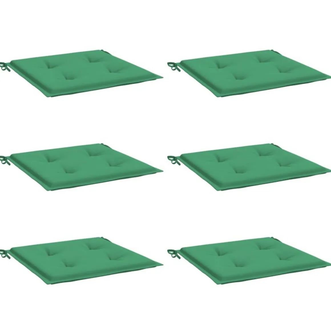 Coussins de chaise jardin lot de 6 vert 40x40x3 cm tissu oxford