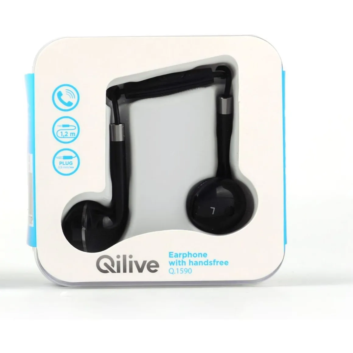 Écouteurs filaires Q.1590 - Noir/Argent