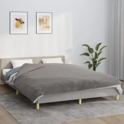 Couverture lestee avec housse Gris 200x220 cm 9 kg Tissu