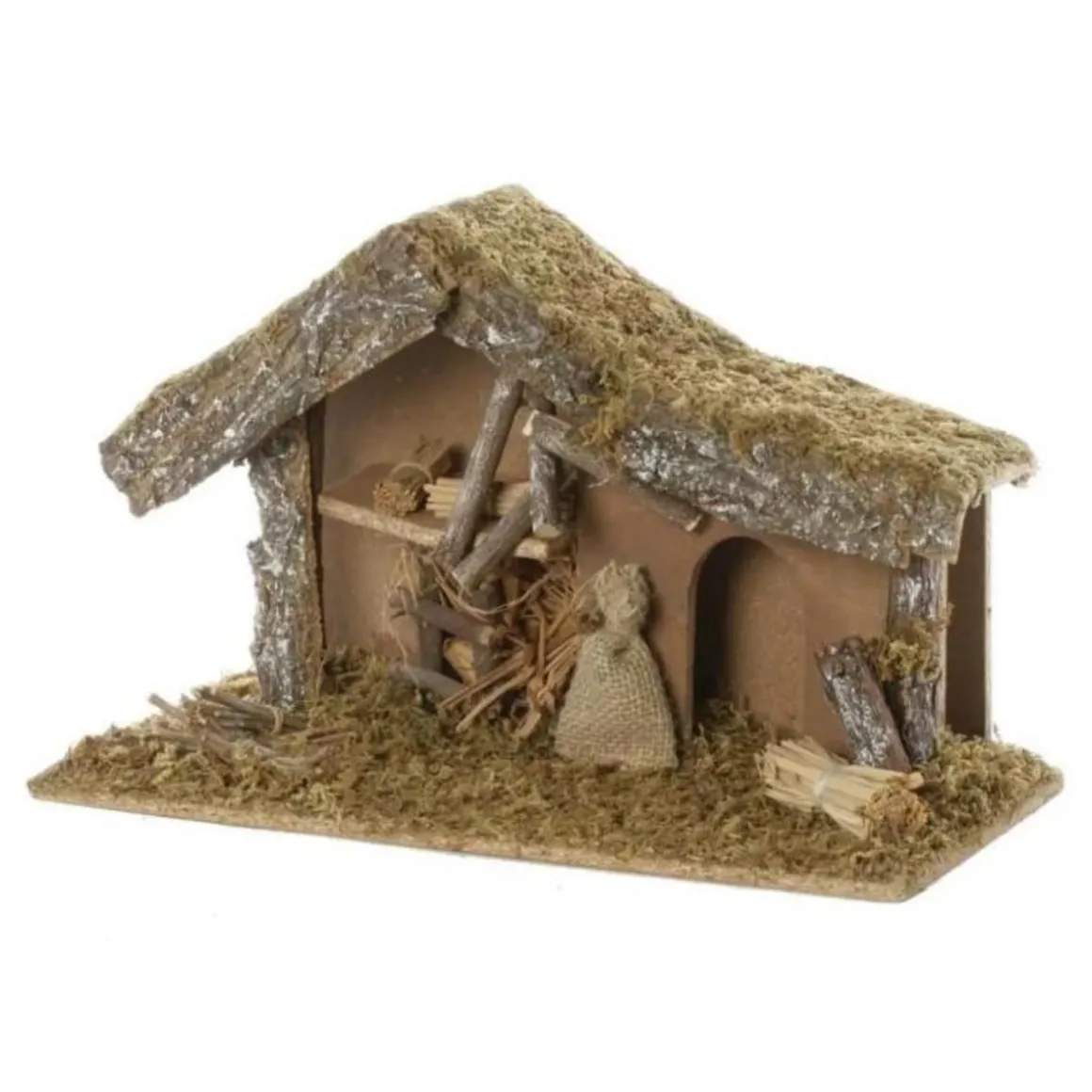 Crèche vide mousse ecorc h24cm