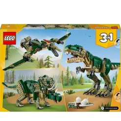 Creator 31151 - T-Rex - Dinosaure Jouet à Transformer en Tricératops ou en Ptérodactyle - Set de Construction