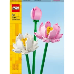 Creator 40647 Les Fleurs de Lotus, Kit de Construction pour Filles et Garçons Dès 8 Ans, avec 3 Fleurs Artificielles