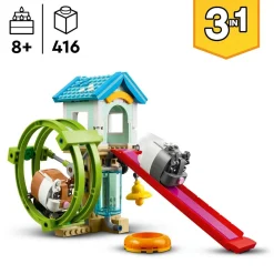 Creator 3en1 31155 La Roue du Hamster, Jouets Transformables pour Hamster avec Maison et Accessoires
