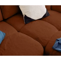 Crocus - canapé d'angle réversible - 4 places - convertible avec coffre - en fausse fourrure