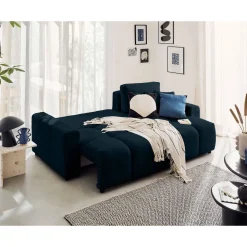 Crocus - canapé d'angle réversible - 4 places - convertible avec coffre - en fausse fourrure