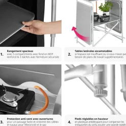 Cuisine de camping 172x52x104cm