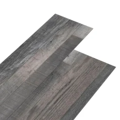 Dalles de plancher PVC 5,02 m^2 2 mm autoadhesif bois industriel