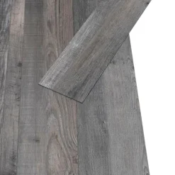 Dalles de plancher PVC 5,02 m^2 2 mm autoadhesif bois industriel