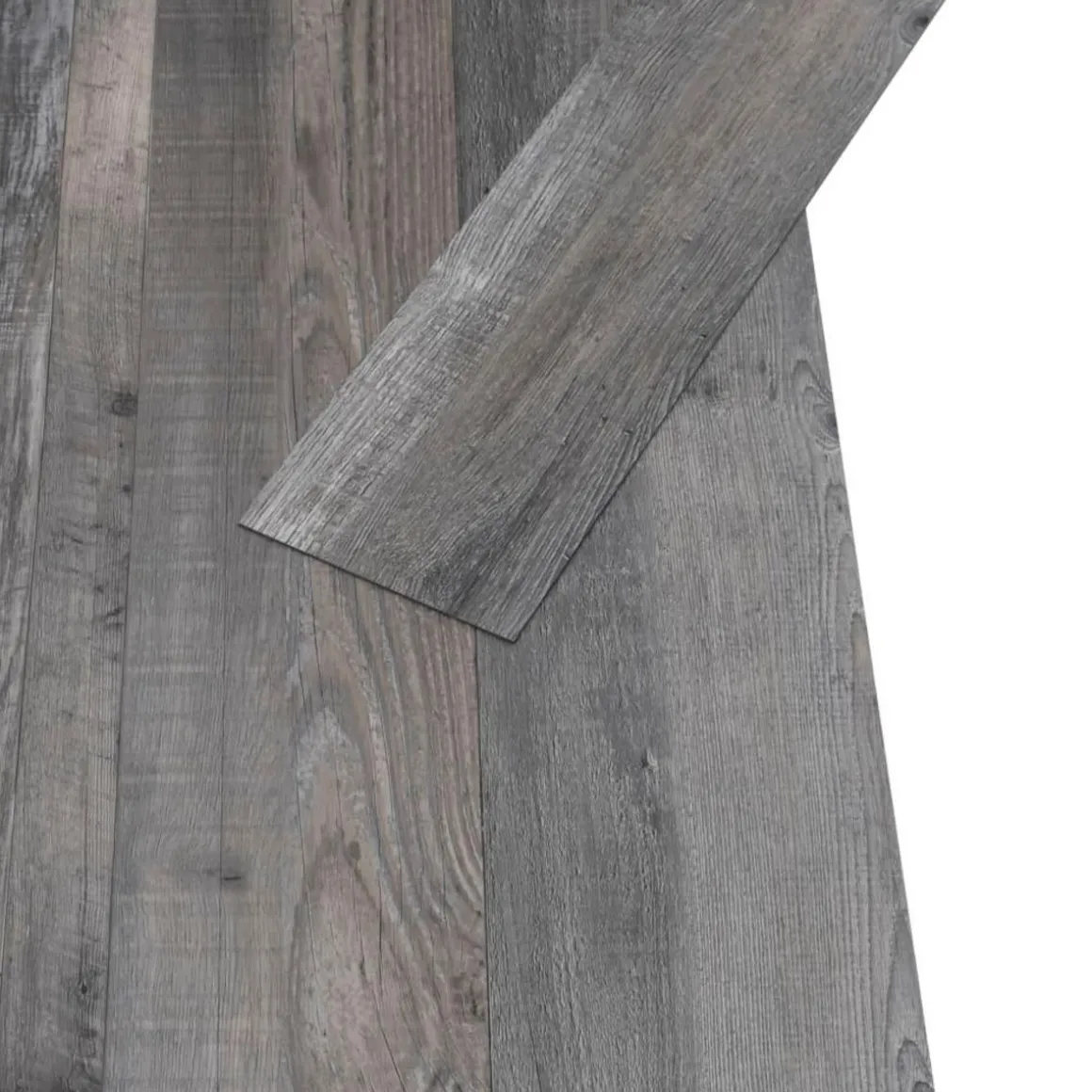 Dalles de plancher PVC 5,02 m^2 2 mm autoadhesif bois industriel