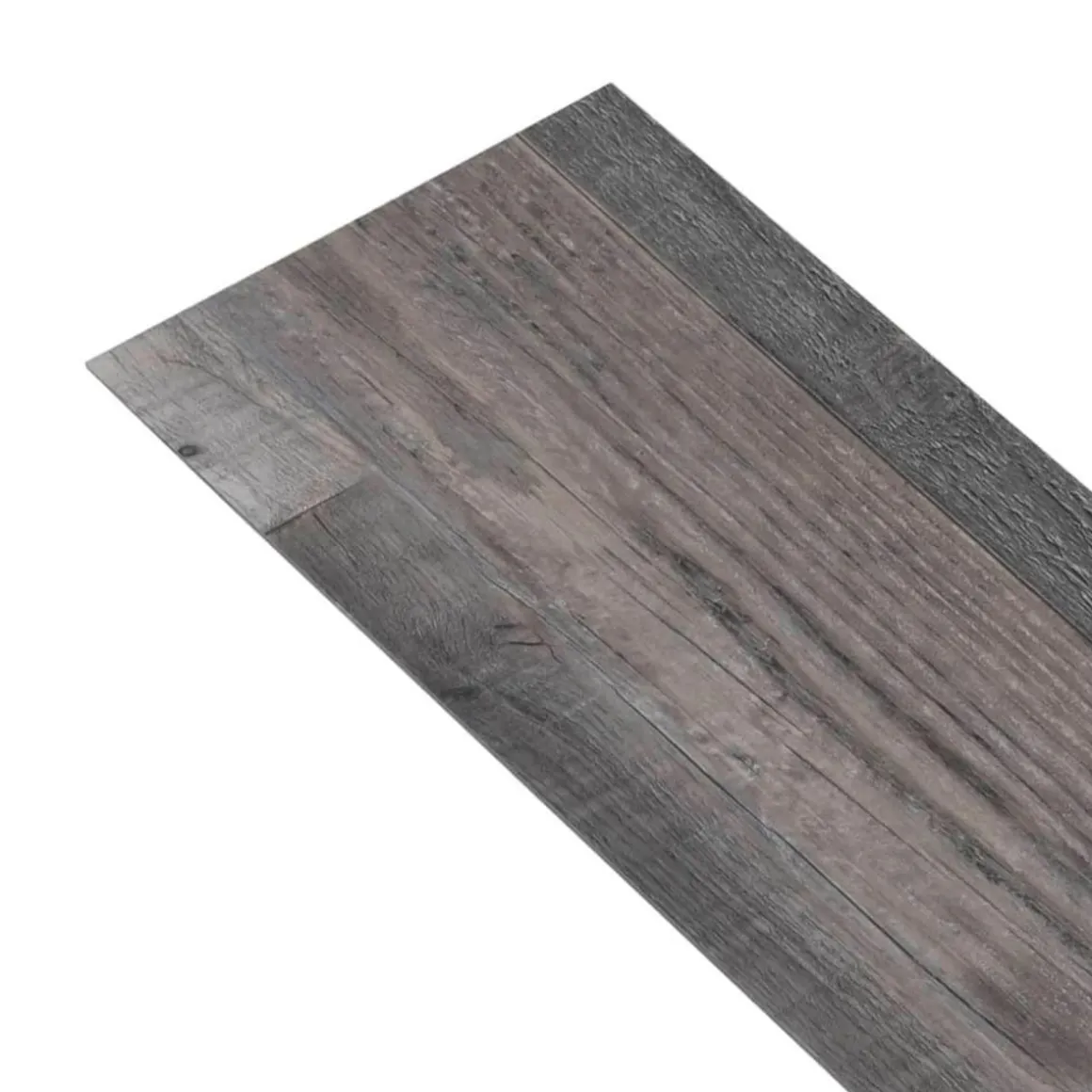 Dalles de plancher PVC 5,02 m^2 2 mm autoadhesif bois industriel