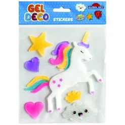Décoration de fenêtre en gel - Licorne - Paillettes