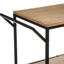 Desserte Bakos grand modèle en métal et MDF - Beige et noir