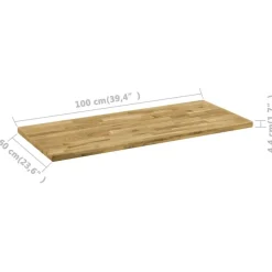 Dessus de table Bois de chene Rectangulaire 44 mm 100x60 cm