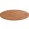 Dessus de table rond Marron clair Ø80x1,5 cm Bois chene traite