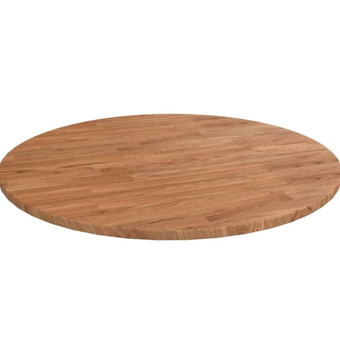 Dessus de table rond Marron clair Ø80x1,5 cm Bois chene traite
