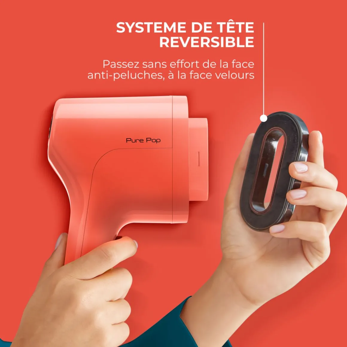 Défroisseur à main Pure POP DT2022 - Corail