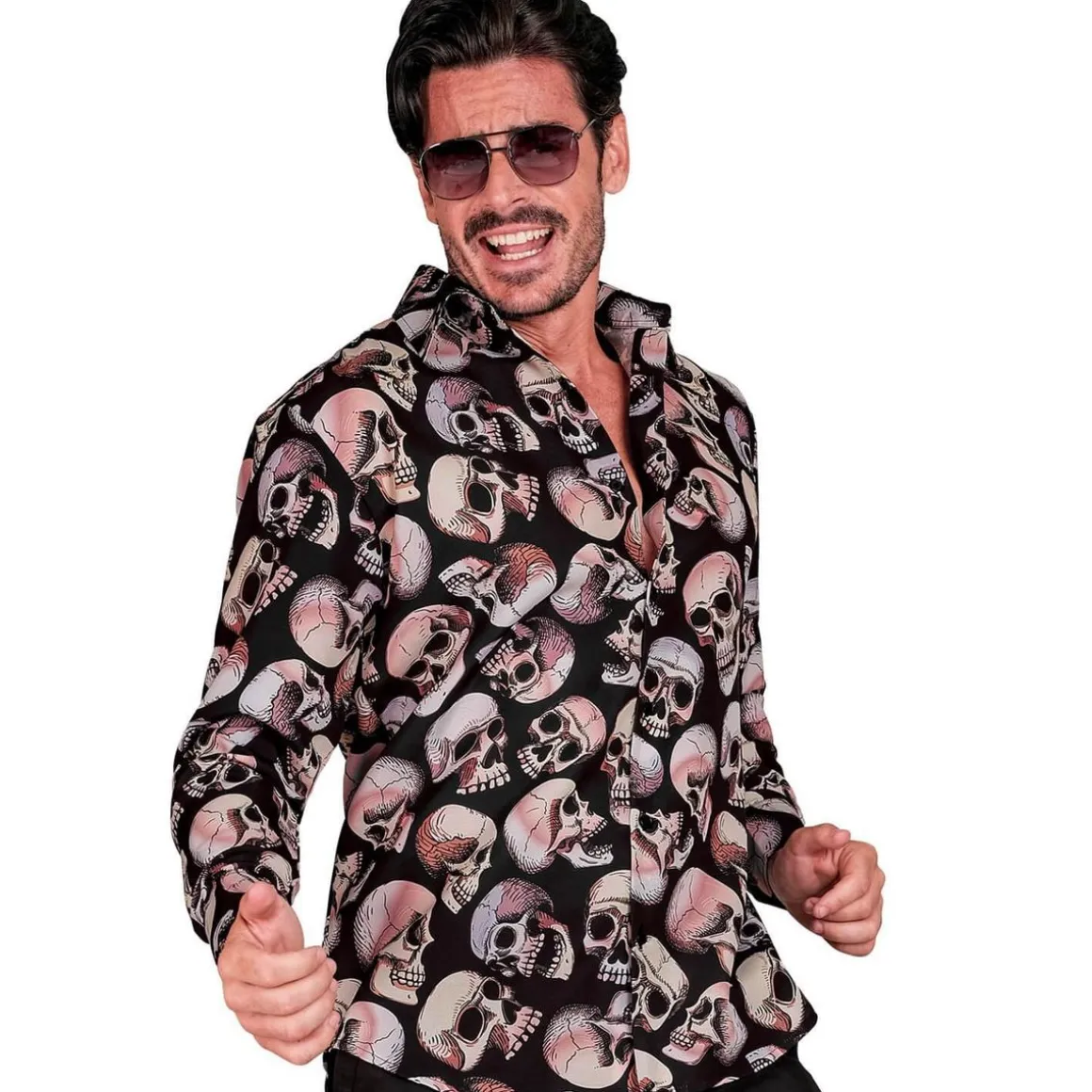 Déguisement Chemise Crânes - Homme - XL