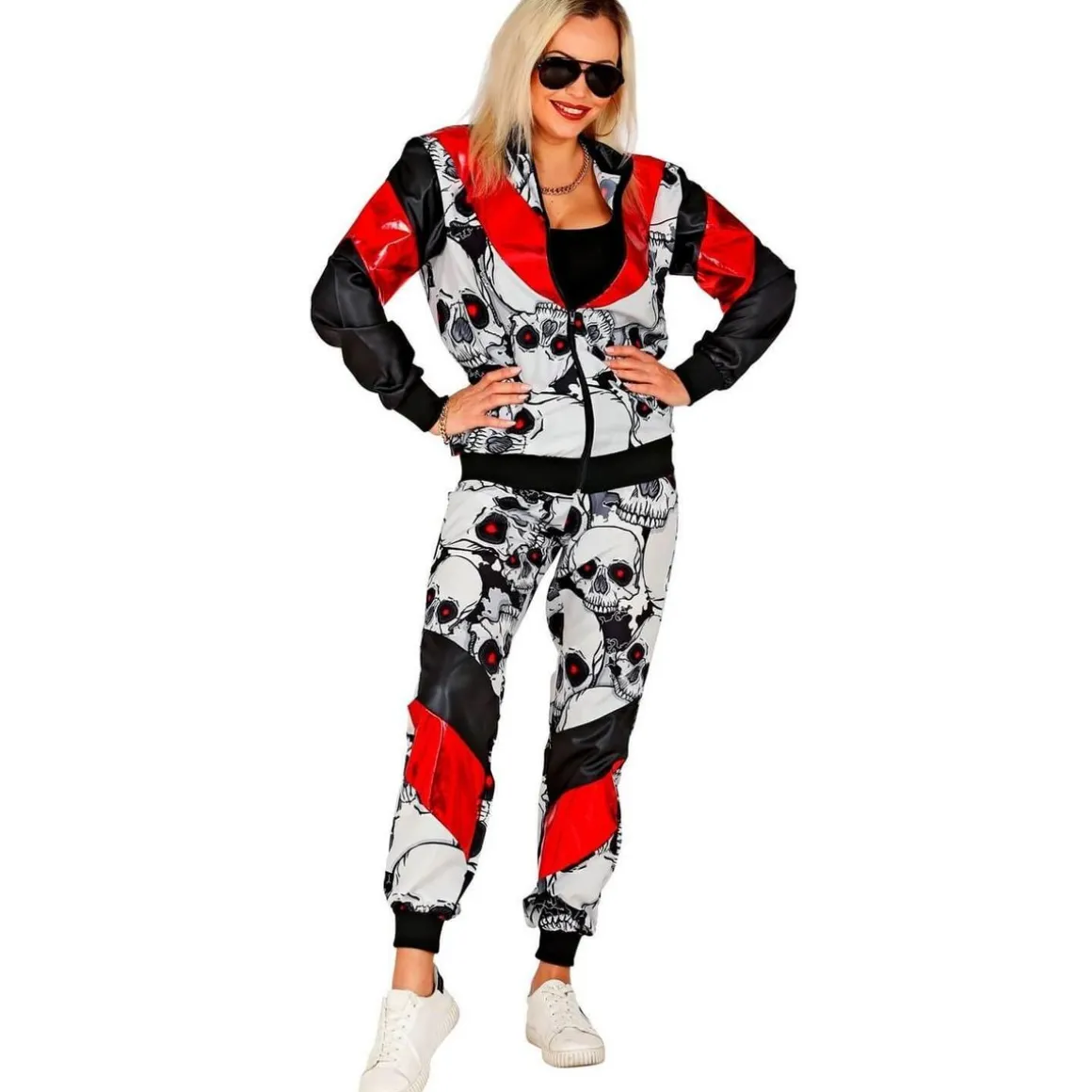 Déguisement cranes noir/rouge - Adulte - XXL