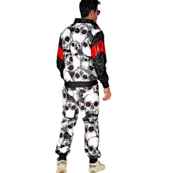 Déguisement cranes noir/rouge - Adulte - XXL