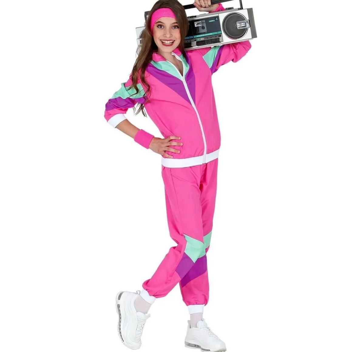 Déguisement jogging rose années 80 - Enfant - 4/5 ans (104 à 110 cm)