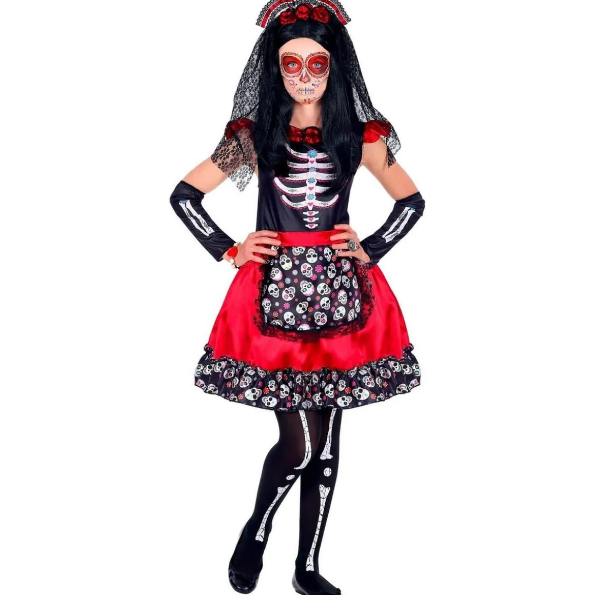 Déguisement jour des morts - Fille - 14/16 ans (156 à 174 cm)