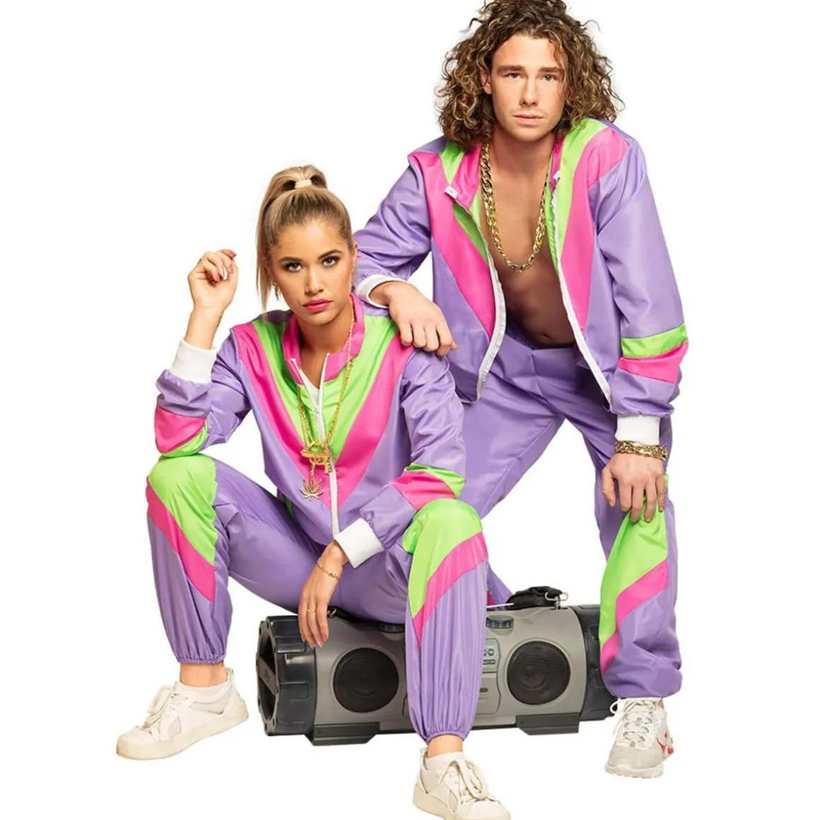 Déguisement Survêtement Rétro - Violet - Homme - XL
