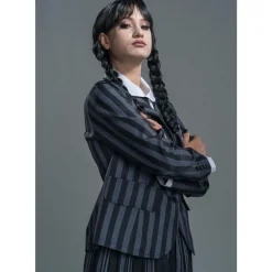 Déguisement Uniforme Noir & Gris Mercredi - Femme - XS