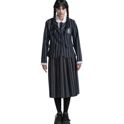 Déguisement Uniforme Noir & Gris Mercredi - Fille - 11/12 ans (145 à 152 cm)