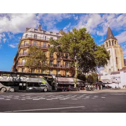 Déjeuner insolite 4 plats avec visite de Paris dans le bus à impériale Le Saint-Germain 1920 - Coffret Cadeau Gastronomie