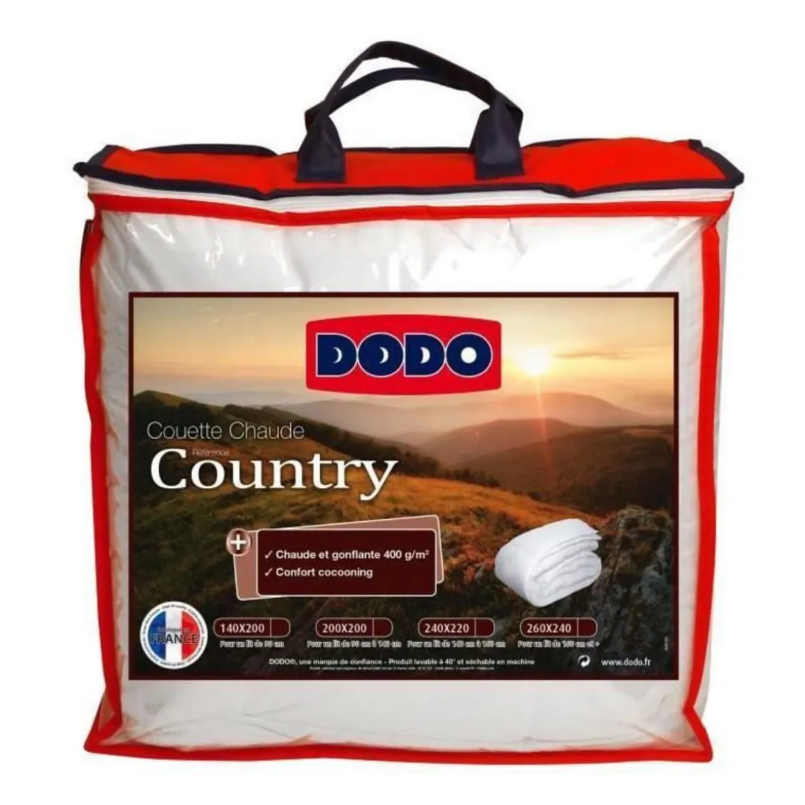 DODO Couette chaude 400gr/m2 COUNTRY 220x240cm