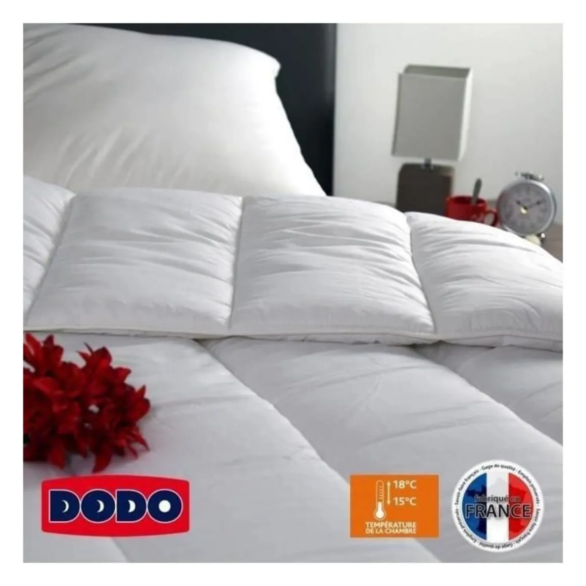 DODO Couette chaude 400gr/m2 VANCOUVER 220x240 cm blanc