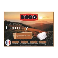DODO Couette temperee Country - 200 x 200 cm - Blanc
