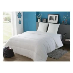 DODO Lot de 2 oreillers Tendance - 60 x 60 cm - Garnissage 100% Polyester fibre creuse siliconee - Blanc