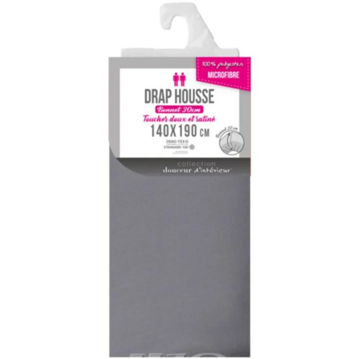 Drap Housse Oscar 140x190cm Anthracite