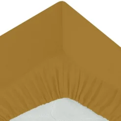 Drap Housse 1 Personne Percale 90x190cm Mordoré