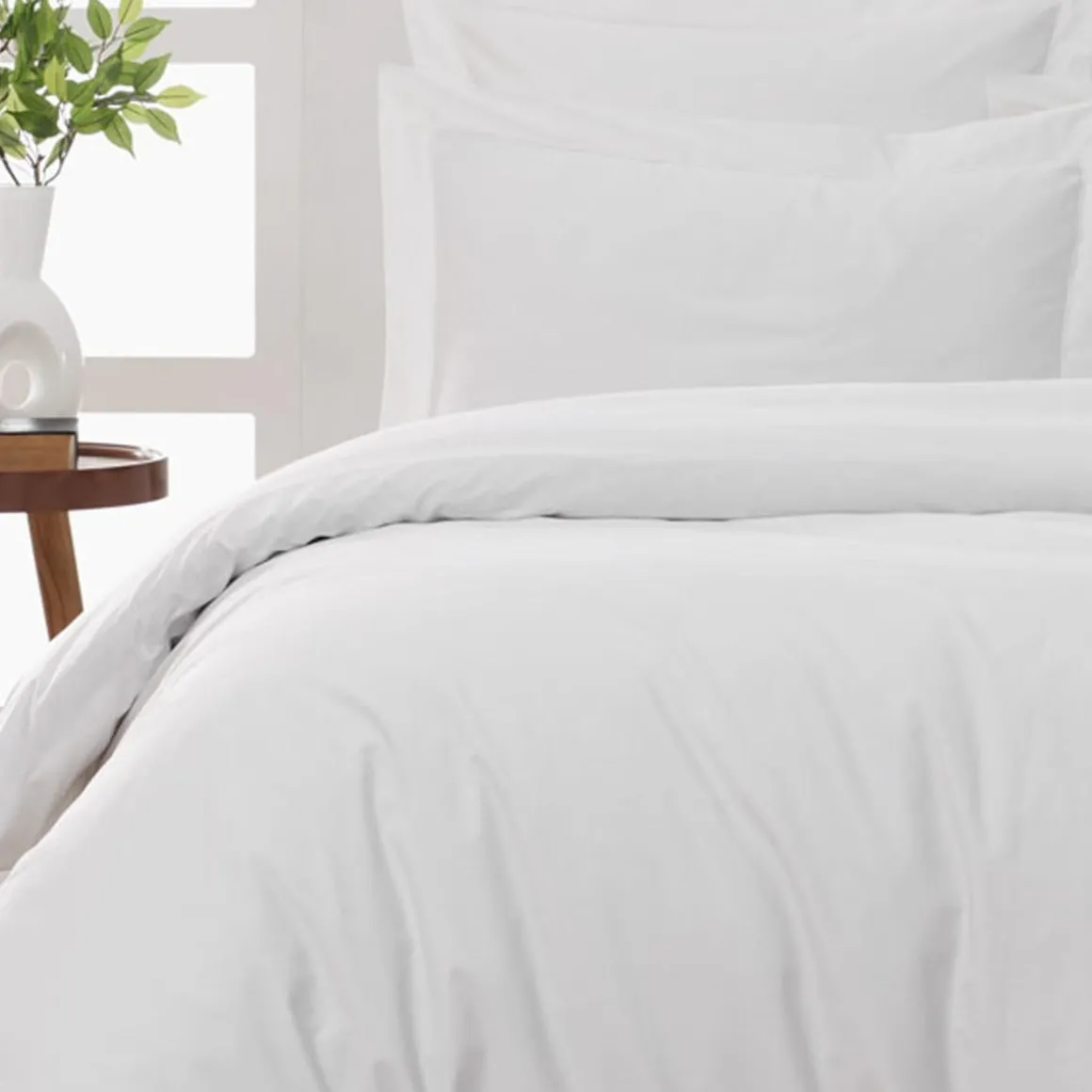 Drap housse bonnet 40 cm en percale coton SOFT PERCALE PLUS