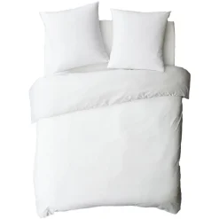 Drap housse en coton 57 fils uni
