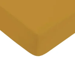 Drap housse en coton 57 fils uni