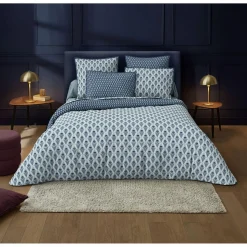 Drap housse en coton imprimé 57 fils SAPHIRE