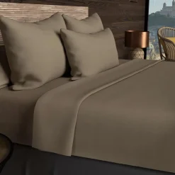 Drap housse en coton uni 57 Fils/cm2 par SOLEIL D'OCRE