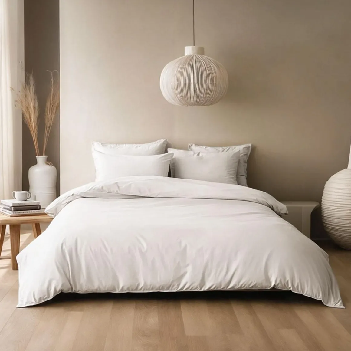 Drap housse Percale de coton thermorégulée