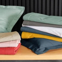 Drap Plat Percaline 240x300cm Gris Acier