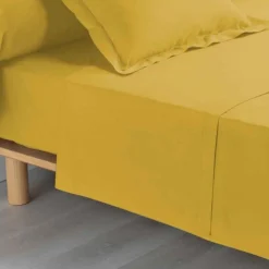 Drap Plat Percaline 180x290cm Ocre