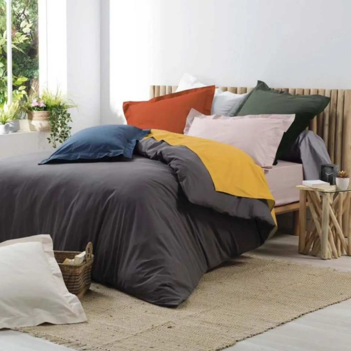 Drap Plat Percaline 180x290cm Ocre