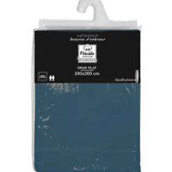 Drap Plat Percaline 240x300cm Bleu