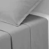 Drap Plat 1 Personne Percale 180x290cm Gris