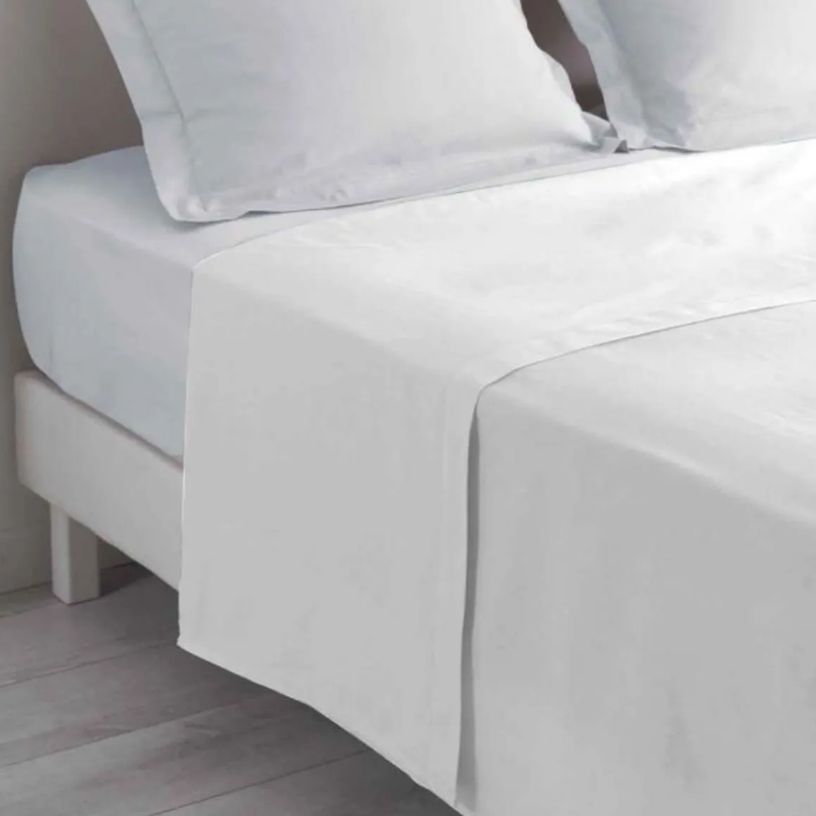 Drap Plat en Coton Biolina 240x300cm Blanc